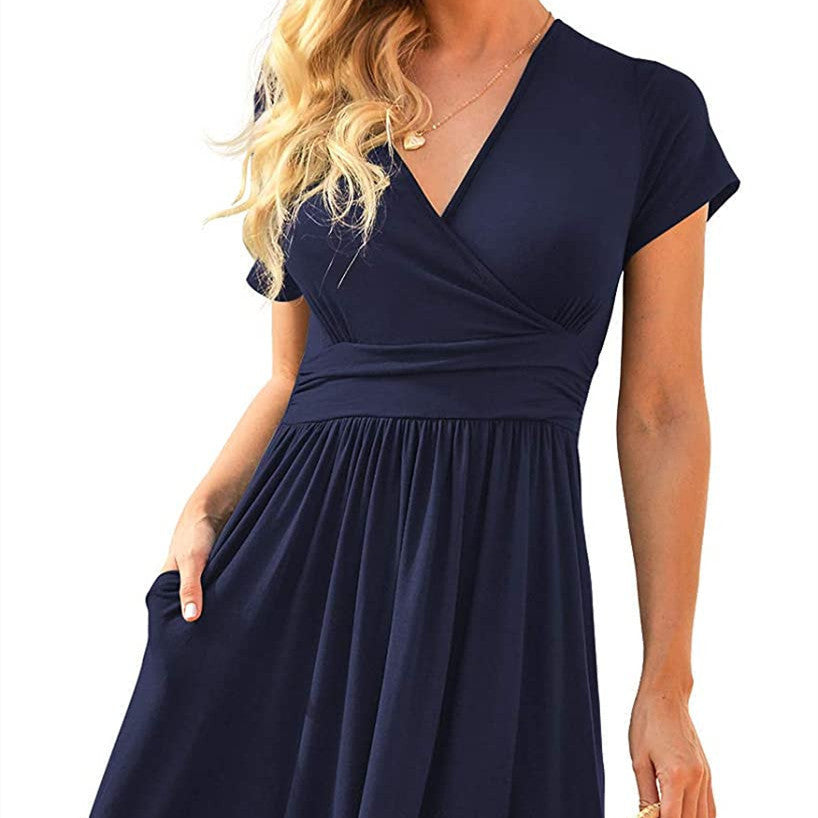 Women's Printed Short Sleeve Pocket Dress – Bohochic Store Women's Printed Short Sleeve Pocket Dress – Bohochic Store